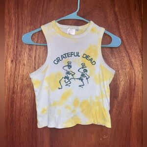 Tie-dye band cropped tank top🌞